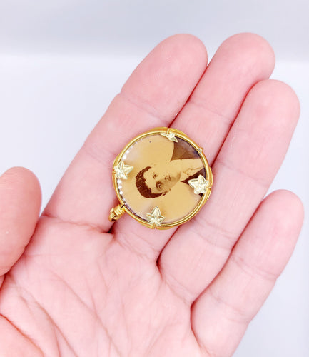 Pendentif Pendentif porte photo antique or jaune 58 Facettes A05403