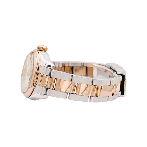 Montre Montre Rolex, "Oyster Perpetual Datejust", or rose, acier, diamants. 58 Facettes 34328