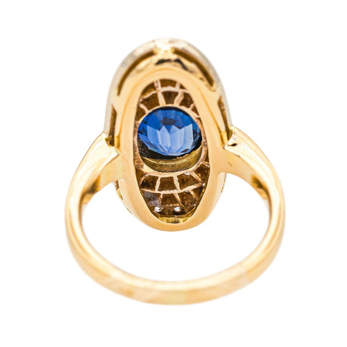 Bague 48 Bague Pompadour Or jaune Saphir, Diamant 58 Facettes 4002855CN