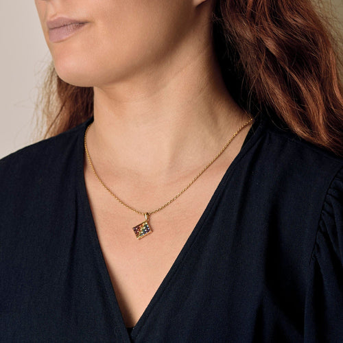 Pendentif Pendentif en or jaune et quartz de couleurs 58 Facettes SNA1262