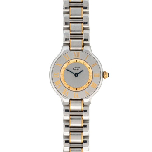 Montre Cartier - Montre Must 21 - Cadran argenté - SM 58 Facettes