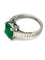 Bague 54.5 Bague or blanc émeraude 3 ct et diamants 0,48 ct 58 Facettes 1289