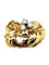 Bague 56 GILBERT ALBERT. Bague or jaune 18K et diamants 58 Facettes