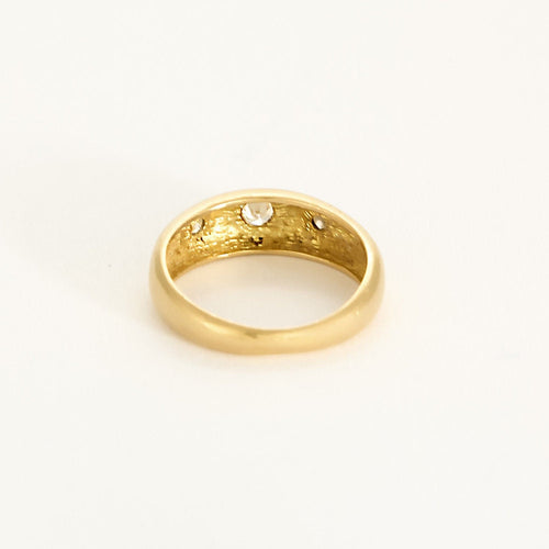 Bague 49 Bague jonc en or jaune et diamants 58 Facettes OYO0703