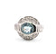 Bague 50 Bague en platine avec aigue-marine et diamants 58 Facettes