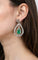 Boucles d'oreilles Boucles d’oreilles en platine avec émeraudes goutte et diamants 58 Facettes