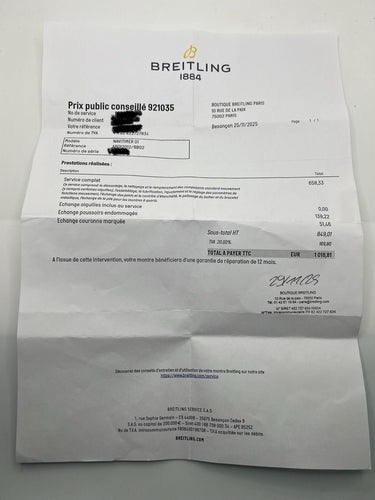 Montre Breitling Navitimer 01 58 Facettes