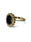 Bague 57 Bague or jaune saphir 3 ct et diamants 0,40 ct 58 Facettes 00073801
