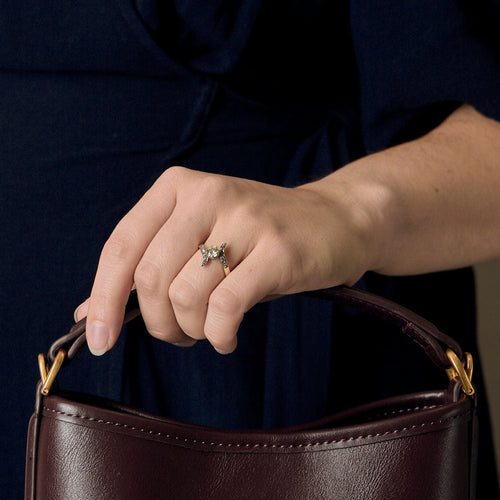 Bague 54 Solitaire en or blanc et diamants 58 Facettes B250605