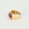 Bague 62 Bague jonc or jaune, rubis et diamants 58 Facettes 250172