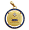 Pendentif AUGIS - Pendentif médaille d'amour 23mm or jaune, diamants et saphirs calibrés 58 Facettes A06326