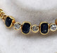 Bracelet Bracelet vintage or jaune diamants saphirs 58 Facettes