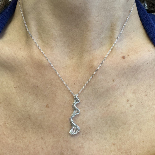 Collier Collier pendentif Vague diamants 58 Facettes 25928