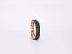 Bague 54 Bague d'éternité en or jaune avec diamants noirs 58 Facettes 2211