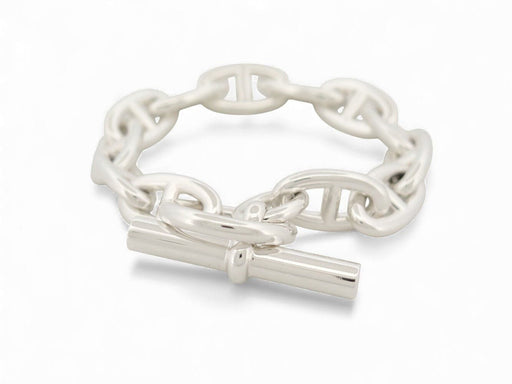 HERMES anchor chain bracelet gm h101672b 12 links silver 70gr 58 Facettes 271653