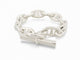 bracelet HERMES chaine d'ancre gm h101672b 12 maillons argent 70gr