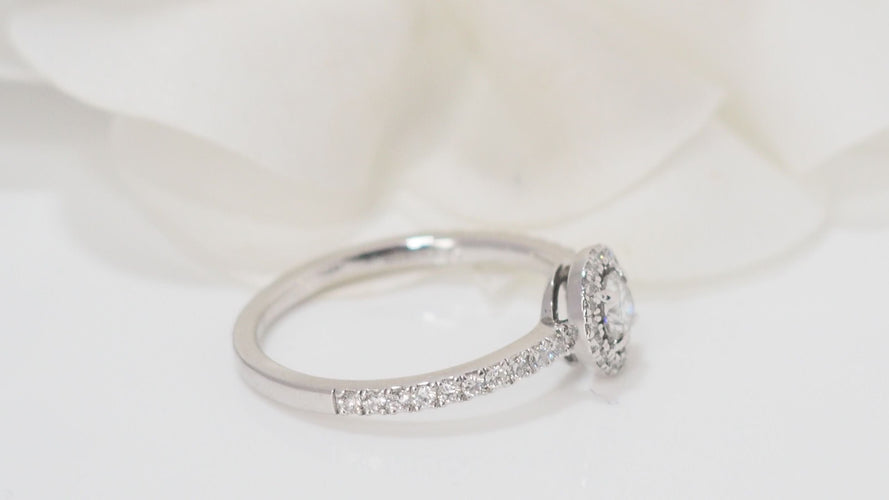 Bague 53 Bague solitaire Messika en or blanc et diamants 58 Facettes 32036