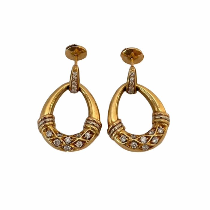 Boucles d'oreilles CARTIER - Boucles d'oreilles en diamant et or jaune 58 Facettes