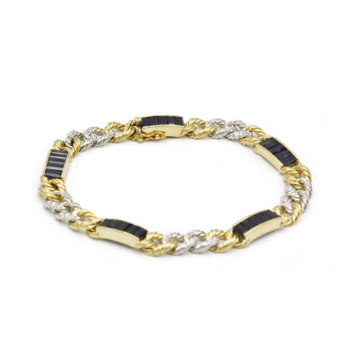 Bracelet Bracelet - Or, saphirs & diamants 58 Facettes 230167R