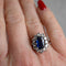 Bague 56 Bague marguerite vintage en or 18 carats, saphir et diamants 58 Facettes