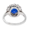 Bague 55 Bague Marguerite Or blanc Saphir, Diamant 58 Facettes 2663490CN