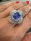 Bague 56 Bague Jupe Or blanc - Tanzanite et Diamants - Année 70 58 Facettes 1.0002595/1