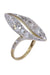 Bague 52 Bague marquise art-nouveau or jaune diamants 58 Facettes 091781