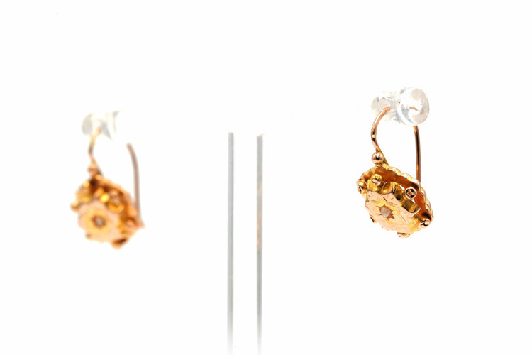 Boucles d'oreilles Boucles d'oreilles Art Déco en or jaune serties de perles 58 Facettes 22965