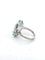 Bague 51 Bague - Bague en or blanc 18 carats avec une aigue-marine de 10 carats 58 Facettes