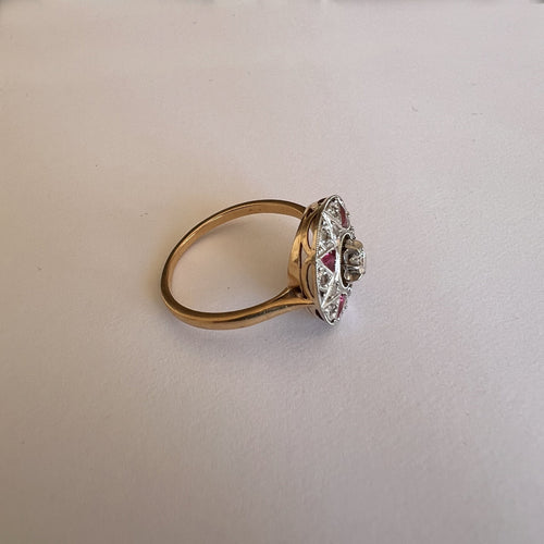 Bague Bague Or  Diamants et Rubis 58 Facettes BAF042