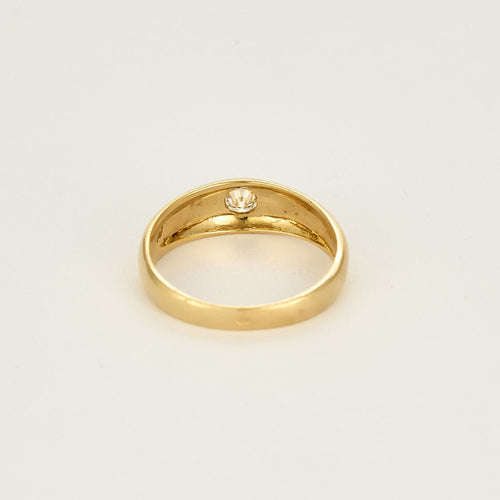 Bague 60,5 Bague jonc en or jaune et diamant 58 Facettes SOI3479