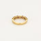 Bague 49.5 Demi-alliance en or jaune 18K diamants & rubis 58 Facettes ASN0390