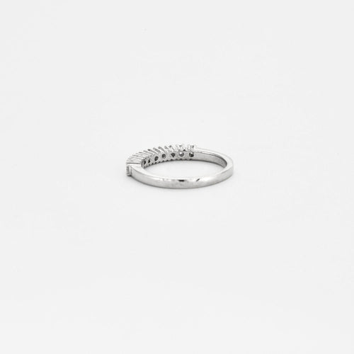 Bague 48 Alliance or blanc diamants 58 Facettes LP594