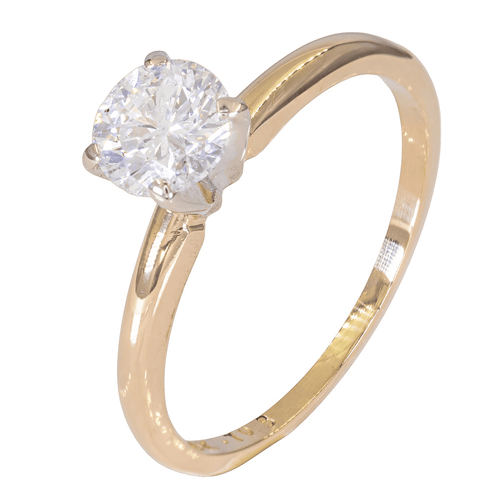 Bague 56.5 Bague en or 14 carats – Solitaire diamant 0,70 ct 58 Facettes AG30