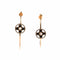 Boucles d'oreilles Boucles d'oreilles créoles pastilles d'onyx et or jaune 58 Facettes