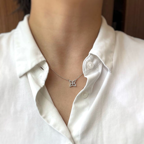 Collier Collier Pendentif - Or blanc & Diamants 58 Facettes 250132R