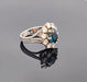 Bague 51 Importante bague marguerite vintage or, saphir et diamants 58 Facettes