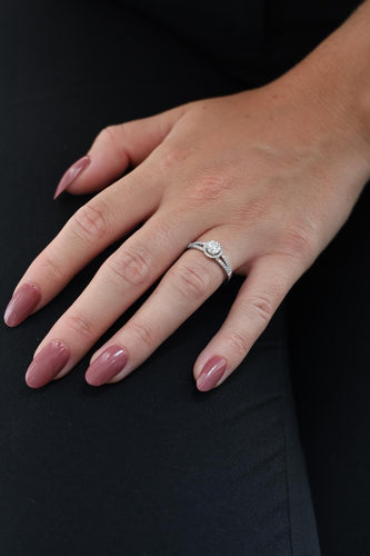 Bague 53 Bague Solitaire Or blanc Diamant 58 Facettes 578757RV