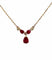 Collier Collier or jaune, diamants et rubis poires 58 Facettes