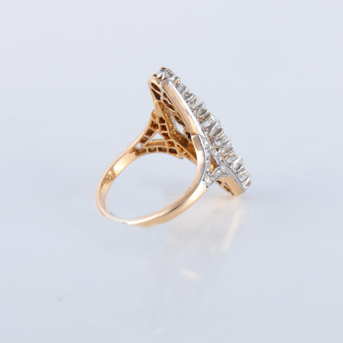 Bague 53 Bague marquise, époque Art Nouveau 58 Facettes