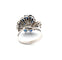 Bague 55 Bague en or blanc avec saphirs et diamants 58 Facettes