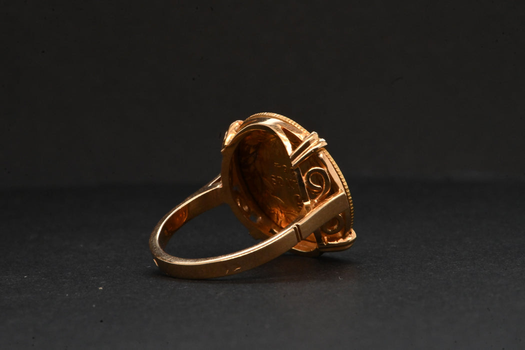 Ring Based On A Napoleon III Gold Coin