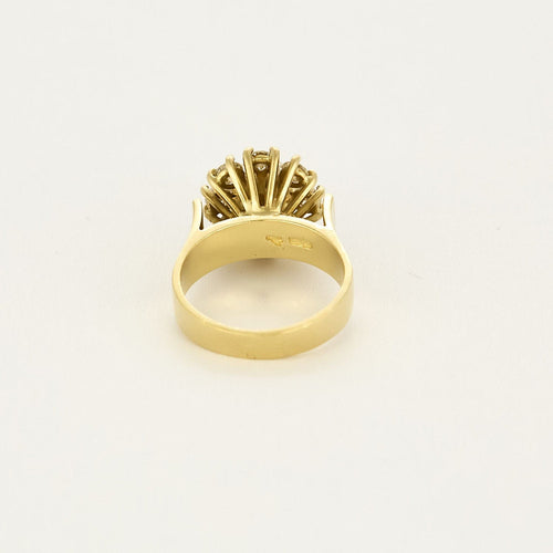 Bague 49,5 Bague marguerite en or jaune et diamants 58 Facettes LJ25-327