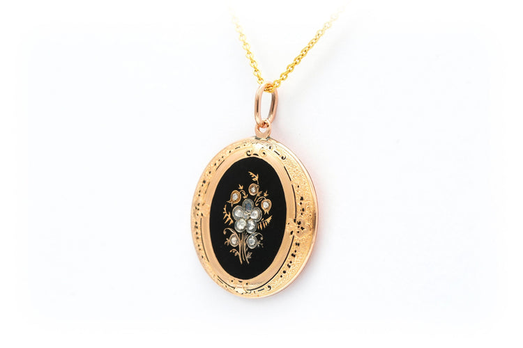 Pendentif Pendentif Napoléon III en or jaune serti de diamants et d'émail 58 Facettes B629