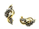 Boucles d'oreilles GILBERT ALBERT. Boucles d'oreilles 2 ors 18K et diamants 58 Facettes