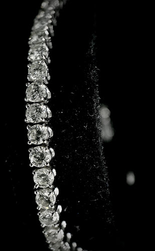 Bracelet Bracelet rivière or blanc diamants 5,40 carats 58 Facettes