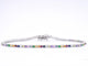 Bracelet Bracelet de tennis en or blanc orné de pierres précieuses multicolores 58 Facettes 2292