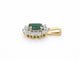 Pendentif Pendentif en or avec une émeraude ovale verte et des diamants naturels 58 Facettes 2369