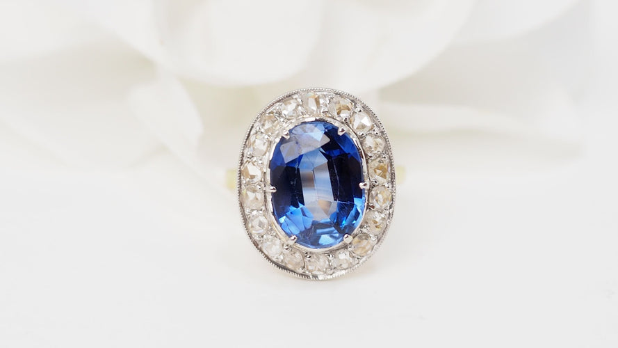 Bague 50.5 Bague Saphir Verneuil Diamants 58 Facettes 32588