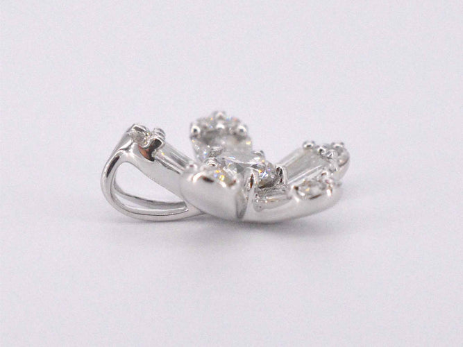 Pendentif Pendentif en or blanc avec diamants naturels véritables 58 Facettes 2218